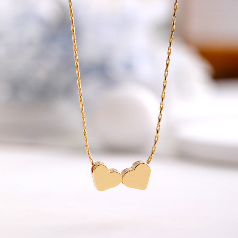 Personalized Heart Letter Pendant Stainless Steel Necklace