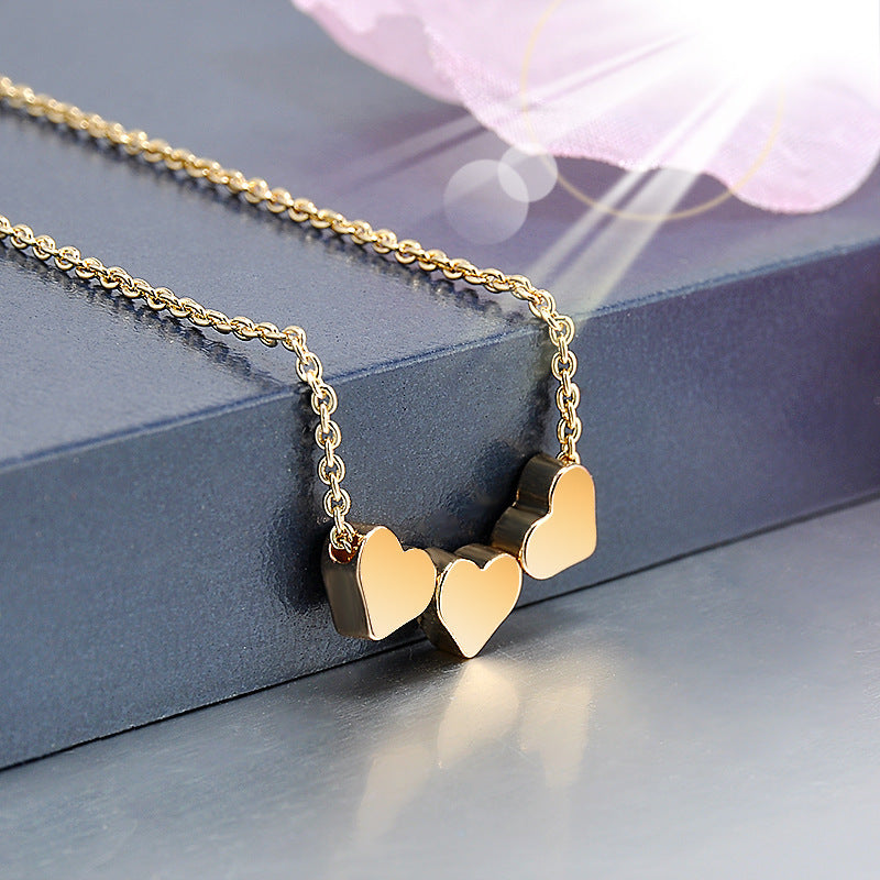 Personalized Heart Letter Pendant Stainless Steel Necklace